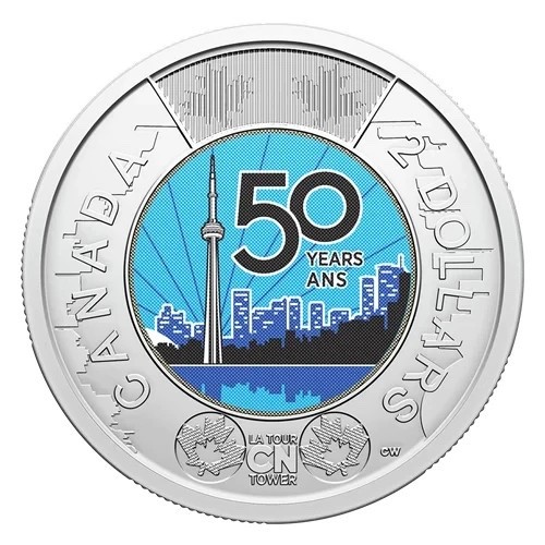 2026 Canada $2 Coin CN Tower Glow in the Dark Toonie – Uncirculated 🪙🍁