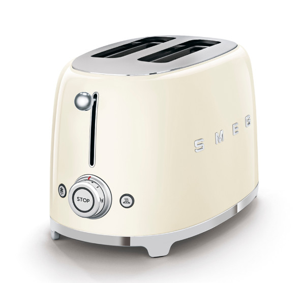 Smeg TSF01CRUS Cream 50\'s Retro Style 2 Slice Toaster (brand New)