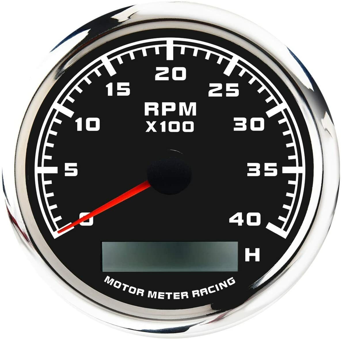 W PRO 85mm Tachometer 4000 RPM Hour Meter Waterproof Car Marine Boat Gas Diesel