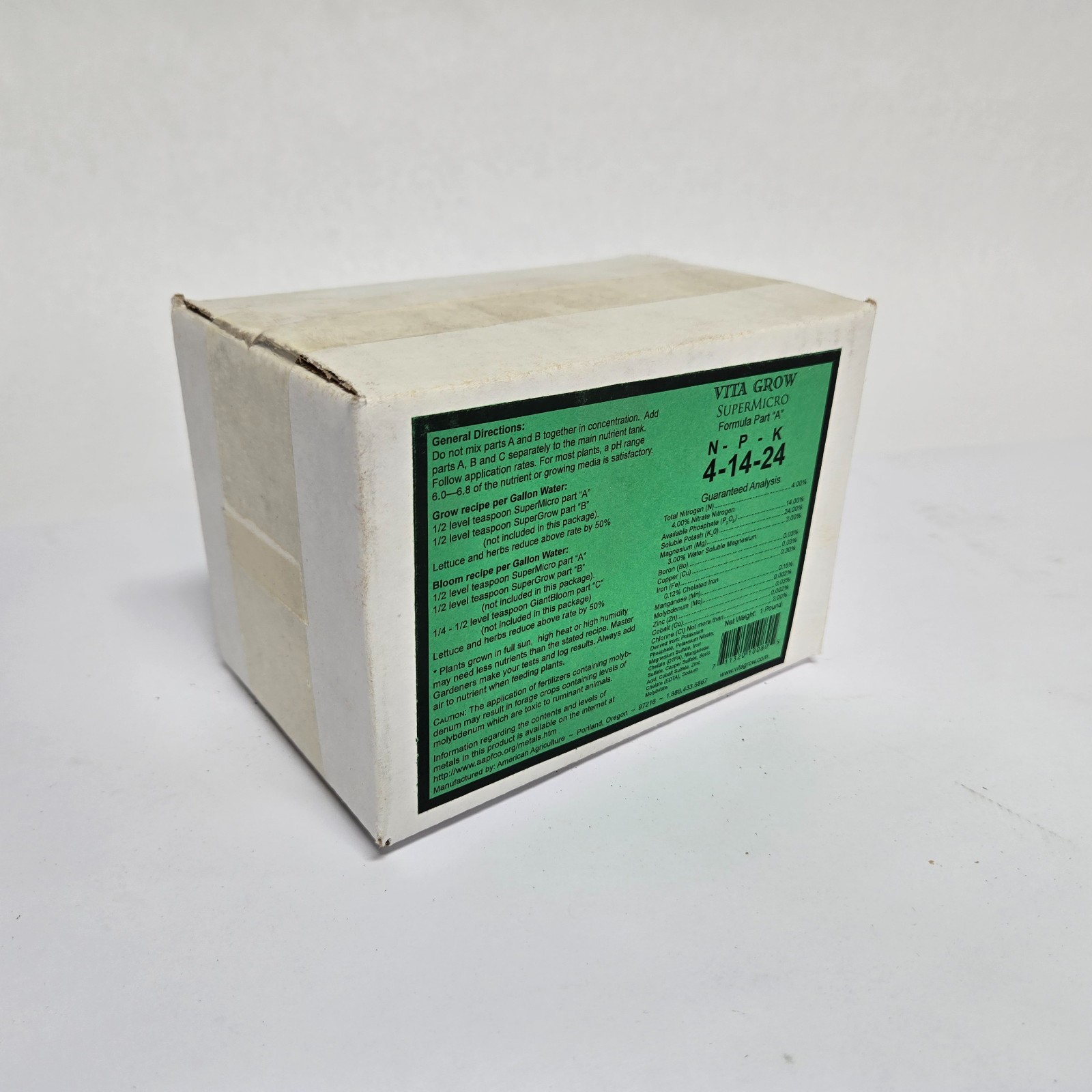 Vita Grow SuperMicro Formula Part \ Vita Grow SuperMicro Formula Part \