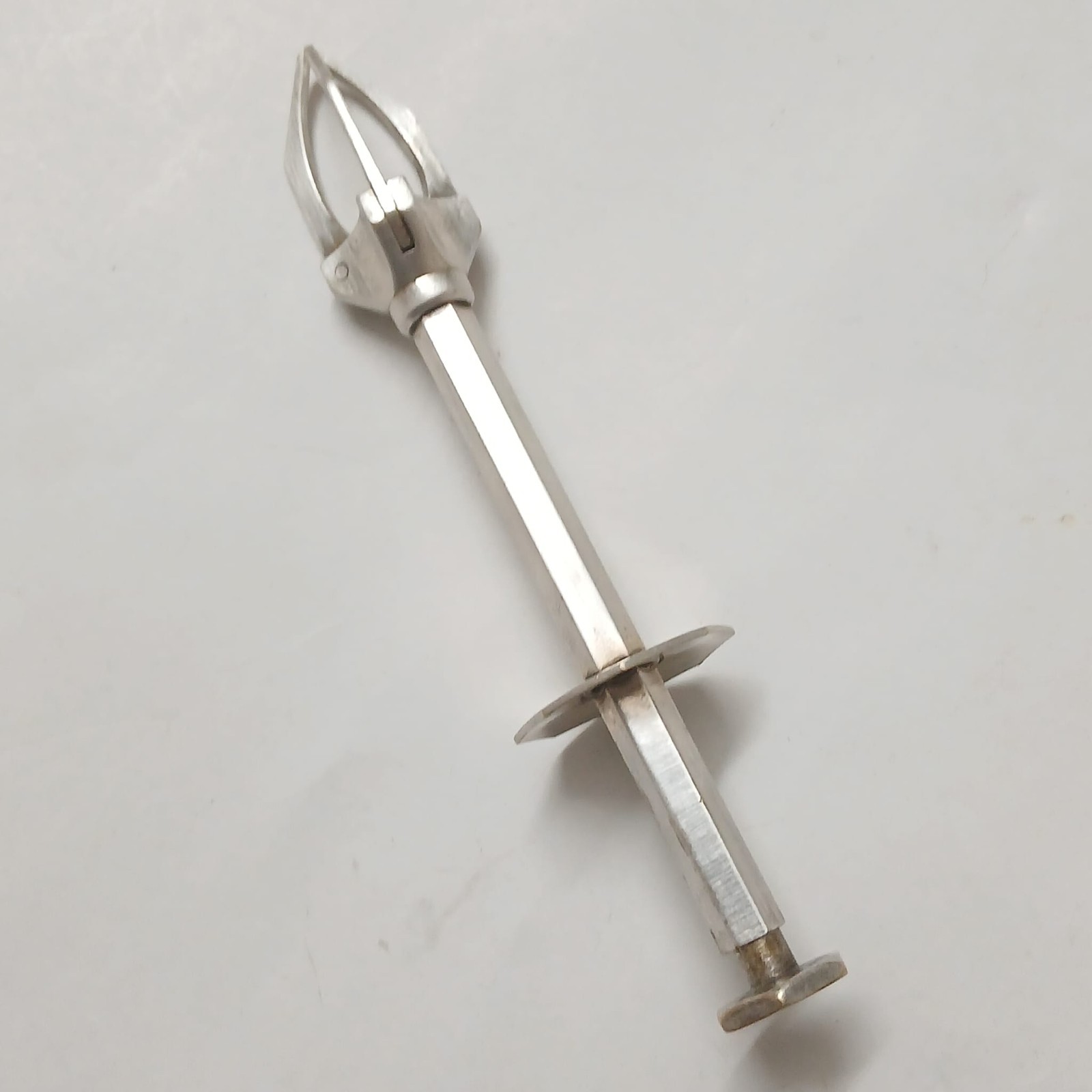 Vintage French Ice Tongs Mechanical Claw Depose Silver Plated Barware France