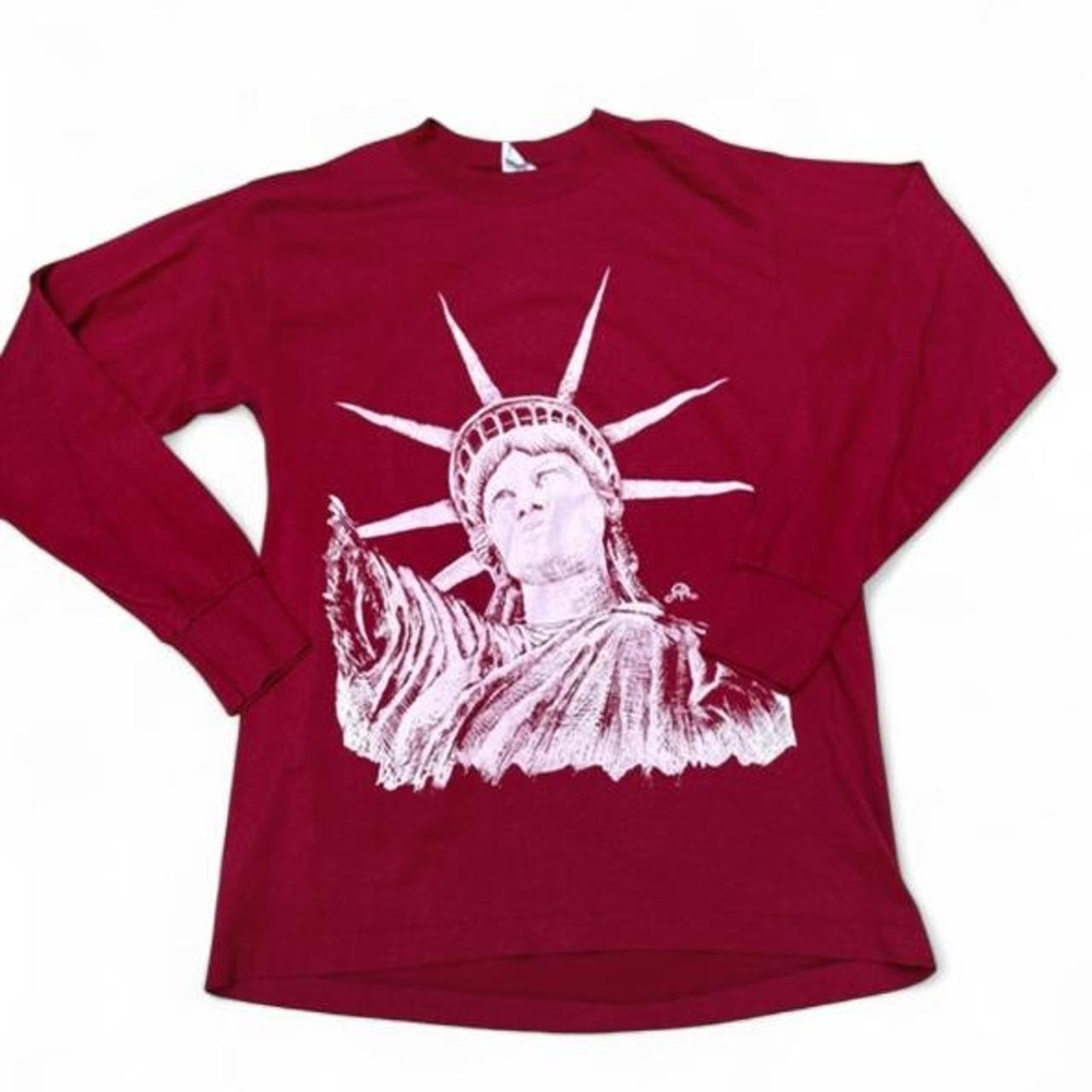 VTG 1986 Tee Jays Statue of Liberty Centennial Shirt Single Stitch Maroon L VTG 1986 Tee Jays Statue of Liberty Centennial Shirt Single Stitch Maroon L