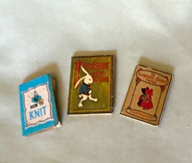 Vintage 1:12 - Three Miniature Dollhouse Books