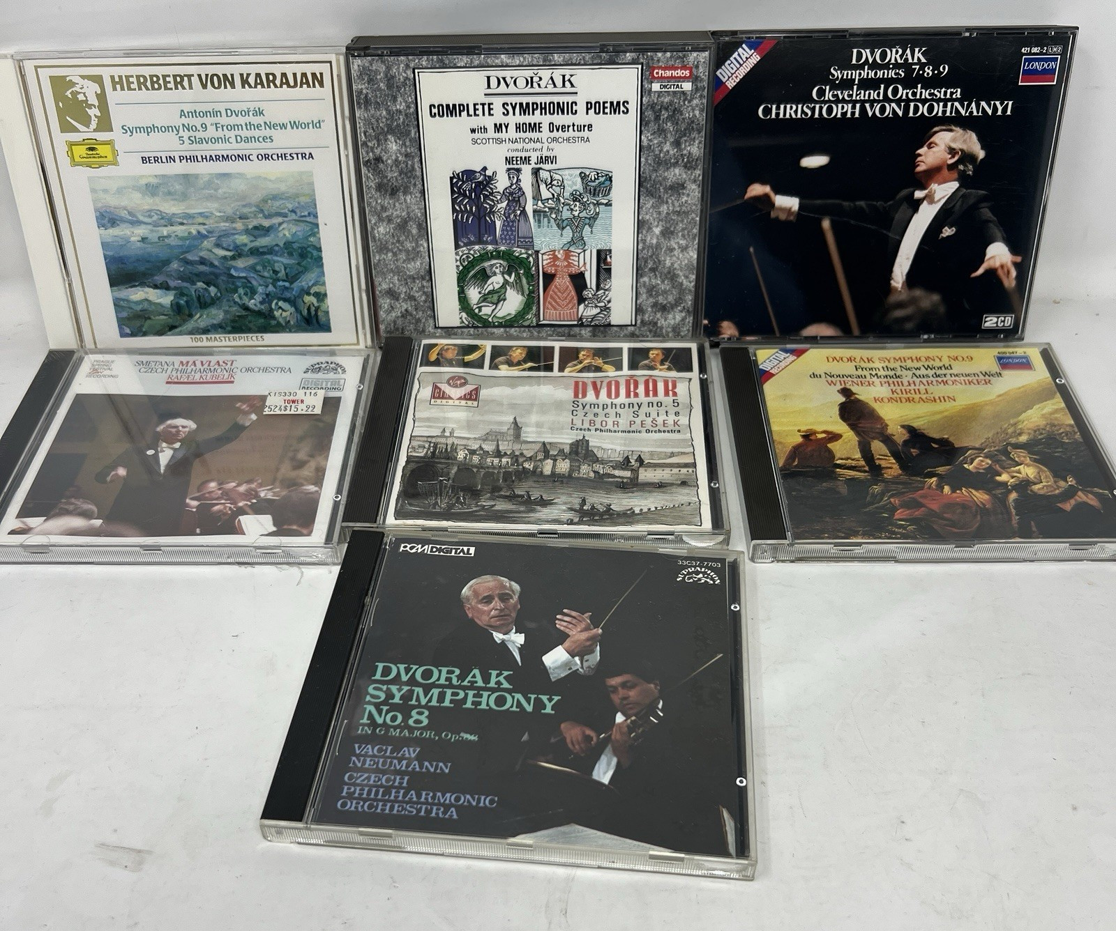Lot of 7 Dvorak Music CD's Symphonies Orchestra Classical