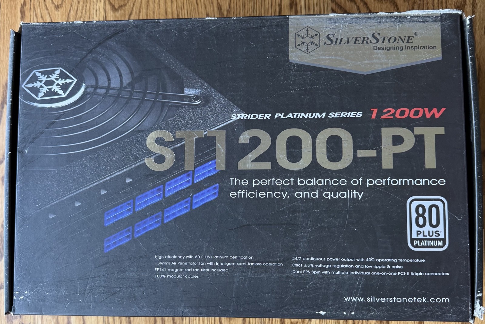 SilverStone Technology ST1200-PT Strider Series Power Supply 1200W ATX
