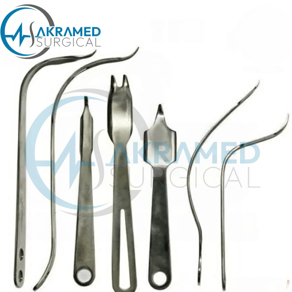 Retractors THA hip instruments Set Surgical instruments Set of 7 Pieces