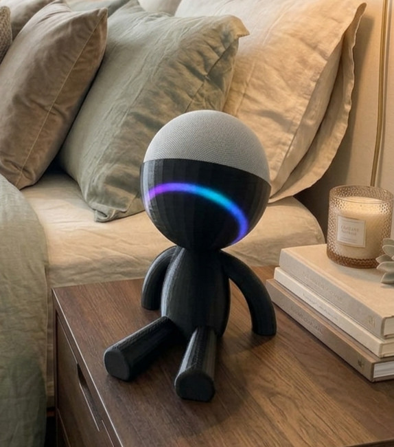 Cute Chibi Robot Stand for Amazon Echo Dot 4th Gen Minimalist Smart Speaker Hold