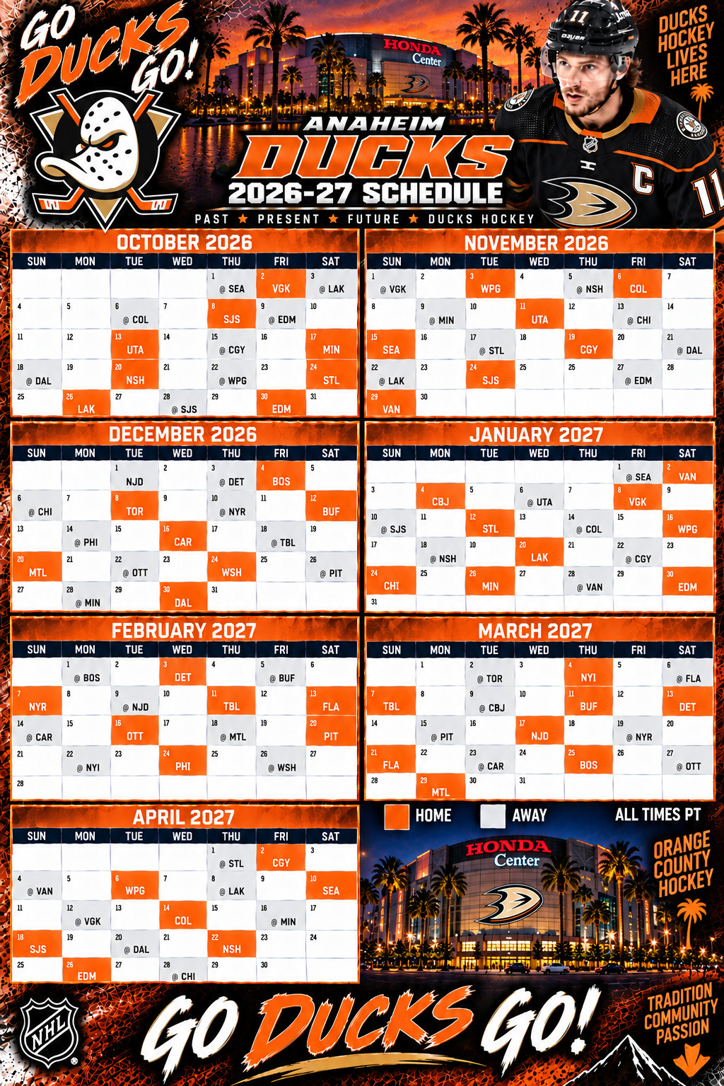 2026-27 NHL MAGNETIC Schedules WITH GLOSSY Finish, ALL TEAMS 2026-27 NHL MAGNETIC Schedules WITH GLOSSY Finish, ALL TEAMS