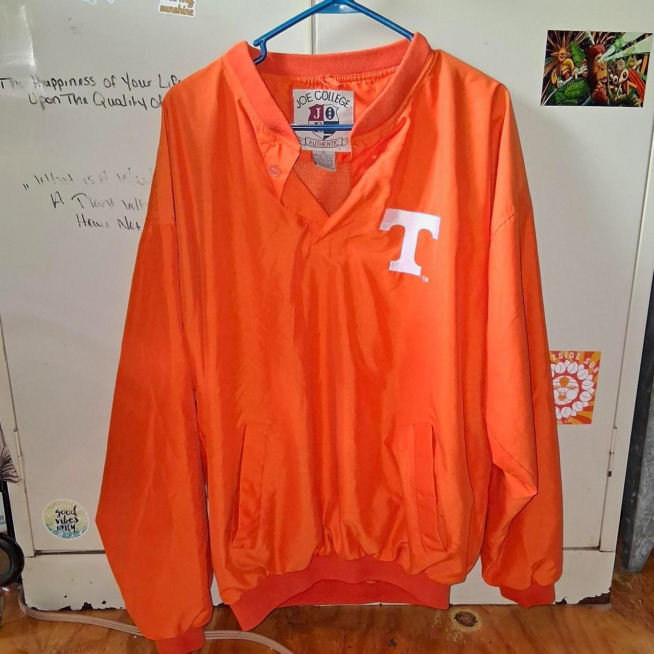 Vintage Joe College Tennessee Volunteers Orange Pullover Jacket, Men\'s XL