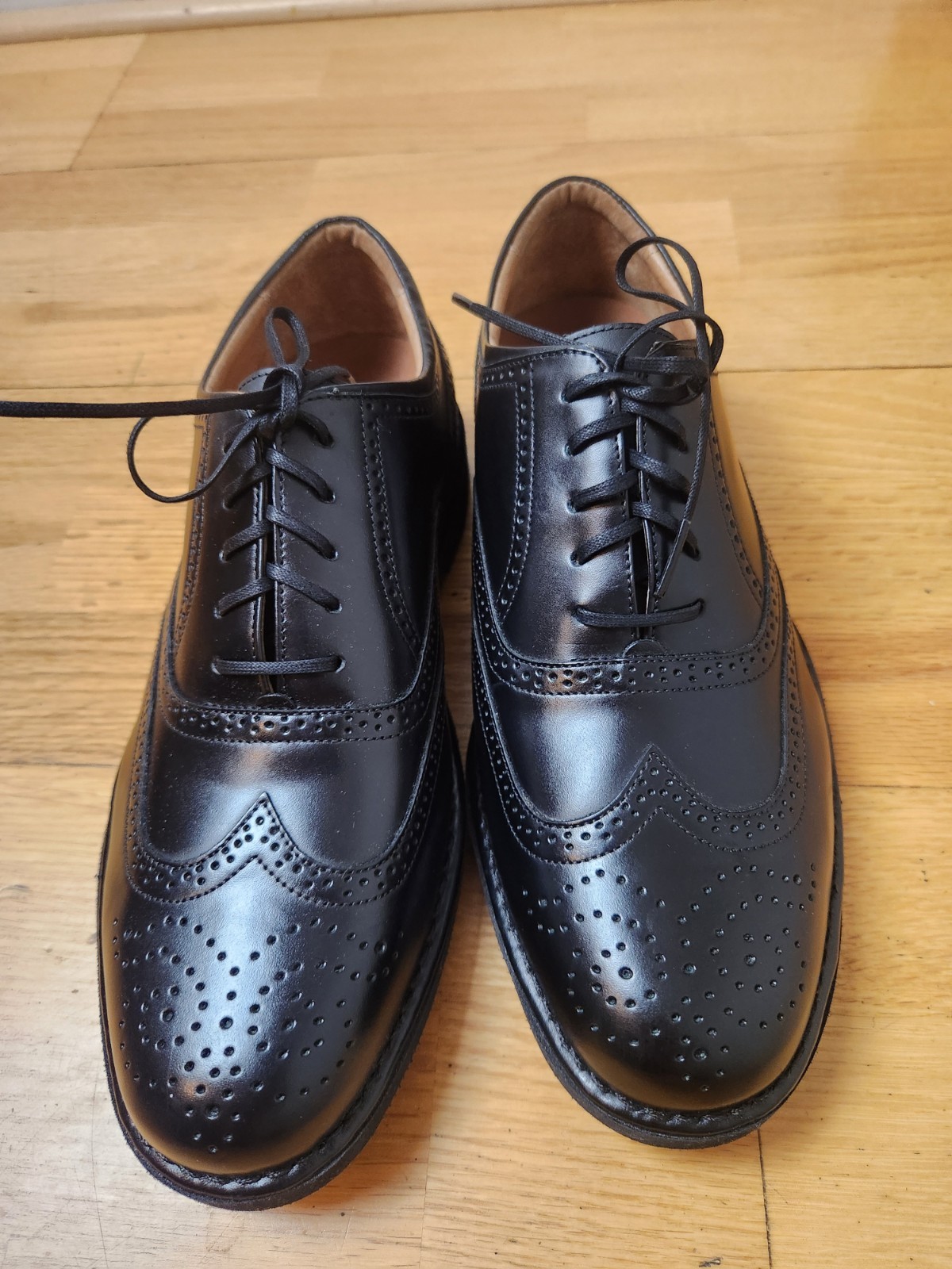 New Rockport Dressport Black Leather Oxford Wingtip Shoes Mens Size US 8.5W