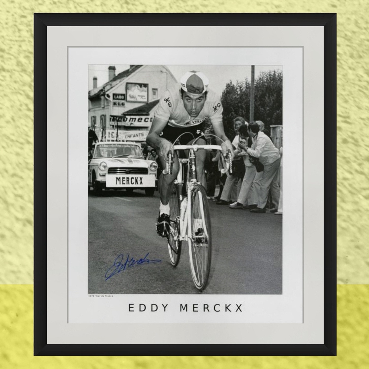 Eddy Merckx Signed Print- Tour de France 1970, 20 x 24 Inches, Cycling Photo