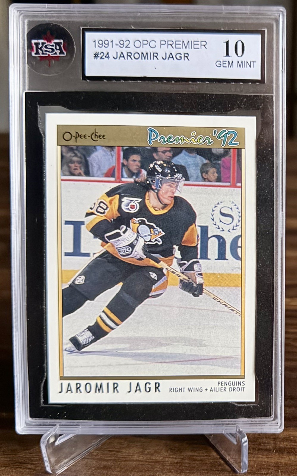 1991-92 O-Pee-Chee Premier Jaromir Jagr KSA 10 2nd Year