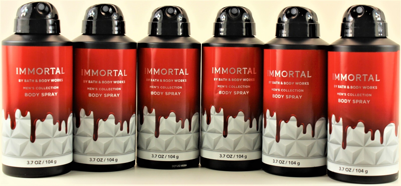 QTY 6 - Bath & Body Works IMMORTAL Deodorizing Body Spray for Men 3.7OZ QTY 6 - Bath & Body Works IMMORTAL Deodorizing Body Spray for Men 3.7OZ