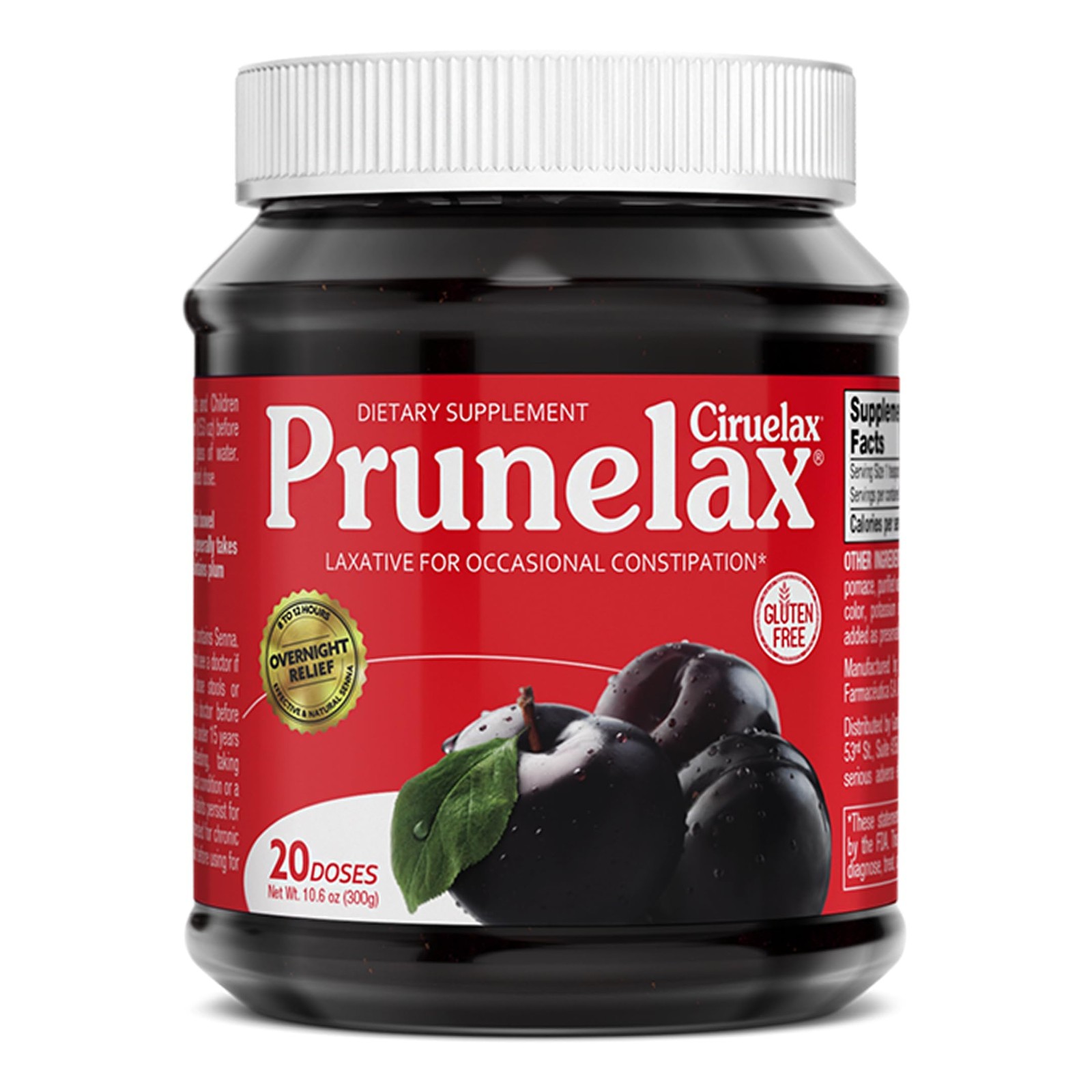 Prunelax/ Ciruelax Regular Strength 10.6 Ounce (Pack of 1), Red / White Case