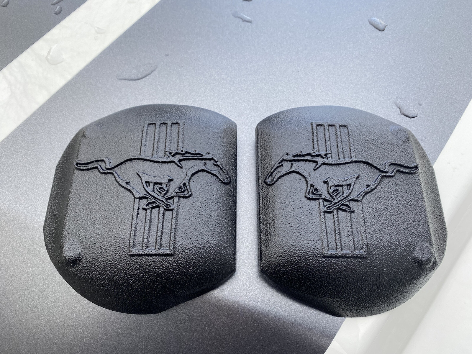 05-14 Ford Mustang Strut Tower Covers (Pony/Tribar) custom fitted to your setup