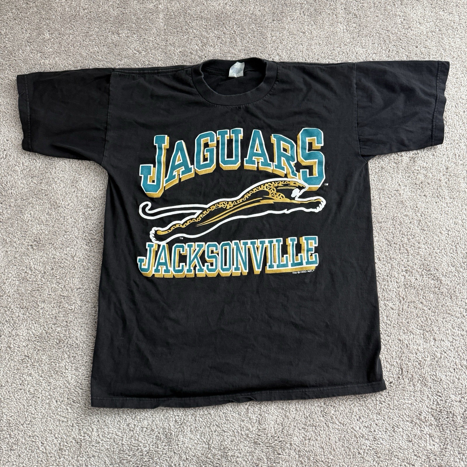 Vintage 1993 Jacksonville Jaguars NFL Expansion T Shirt Competitor USA Large