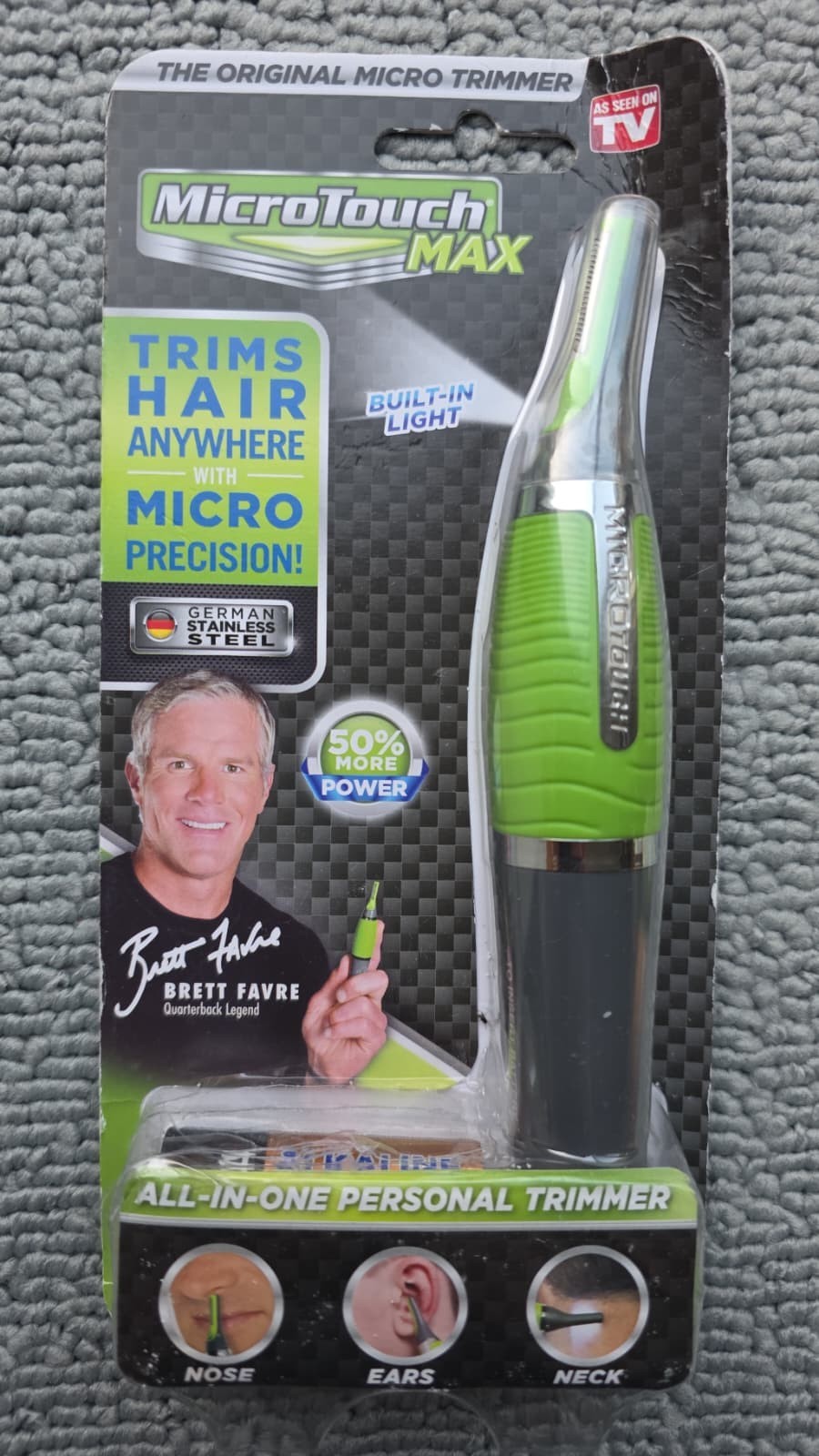 New MicroTouch Titanium MAX Lighted Personal Hair All In One Trimmer OPEN PACK