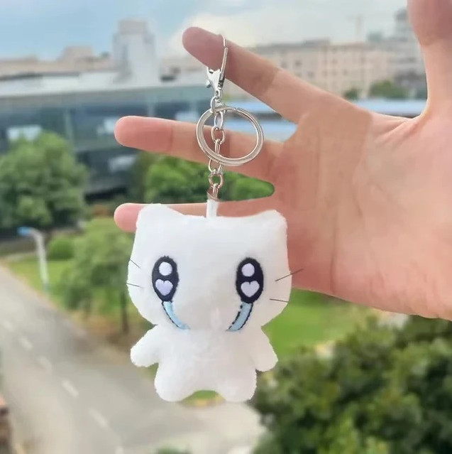 1pc Cute Crying Cat Plush Keychain Headphone Kitten Bag Backpack Pendant Charm 1pc Cute Crying Cat Plush Keychain Headphone Kitten Bag Backpack Pendant Charm