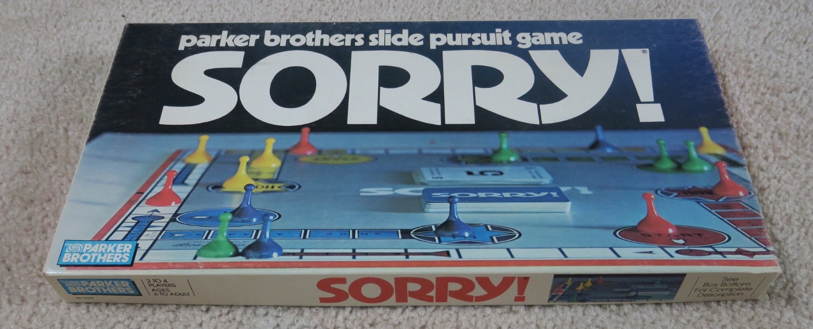 Vintage 1972 Sorry Board Game By Parker Brothers Complete Excellent Condition
