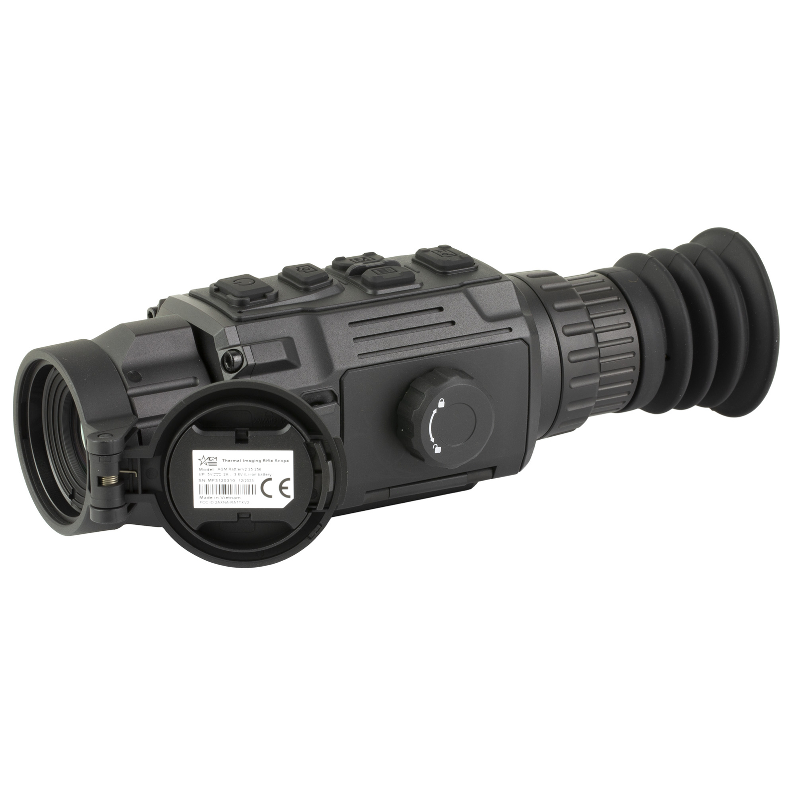 AGM Global Vision Rattler V2 1X/2X/4X/8X Digital Zoom 25mm Objective QD Mount