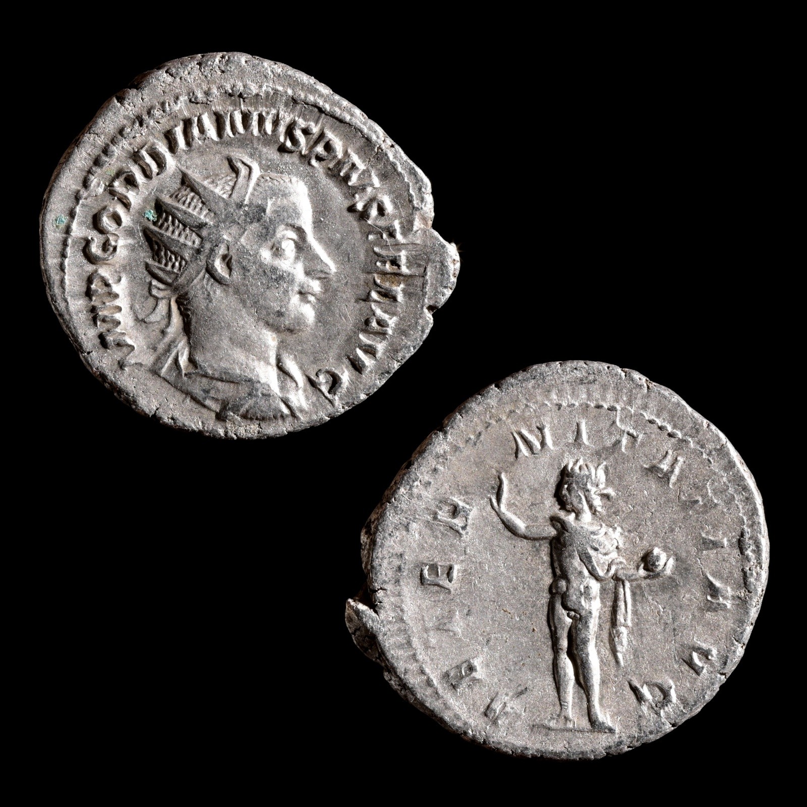 Gordian III AR Antoninianus 241-243 AD Rome Sol Ancient Roman Silver Coin