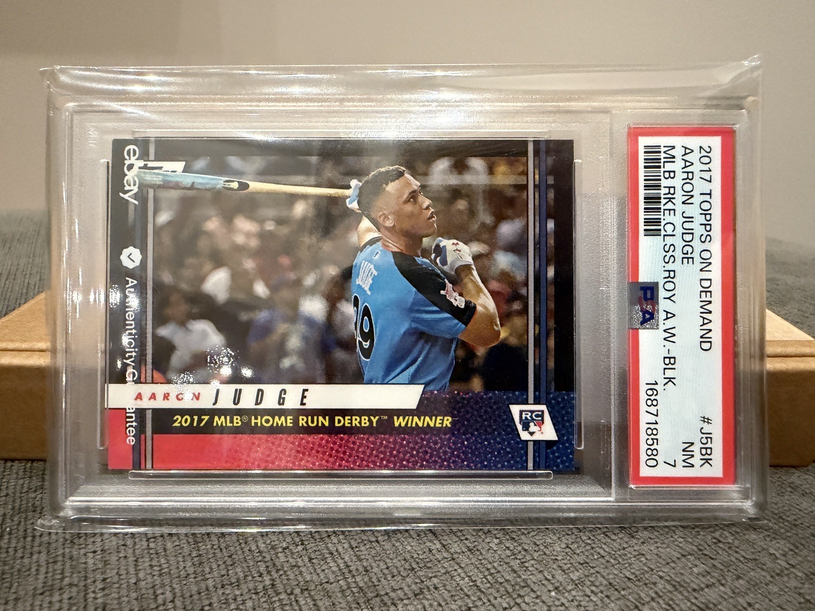 2017 Topps On Demand Aaron Judge Black Rookie Class ROY #J5BK # /10 RC SSP PSA