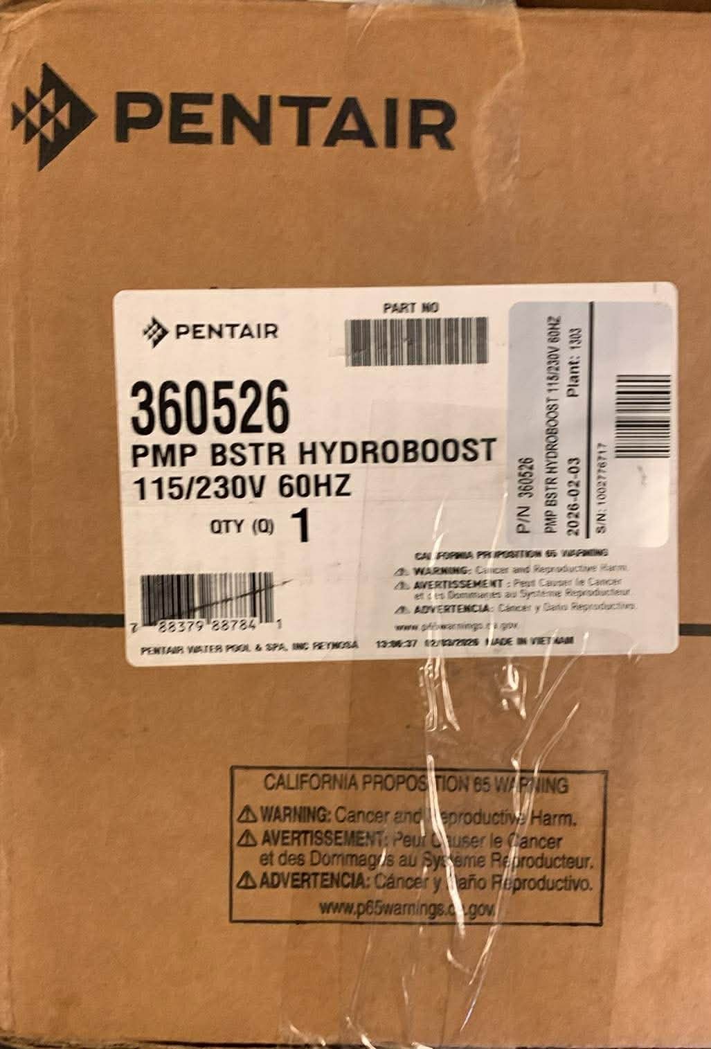 Pentair HydroBoost 360526  – High-Performance Booster Pool Pump  BLOWOUT SALE