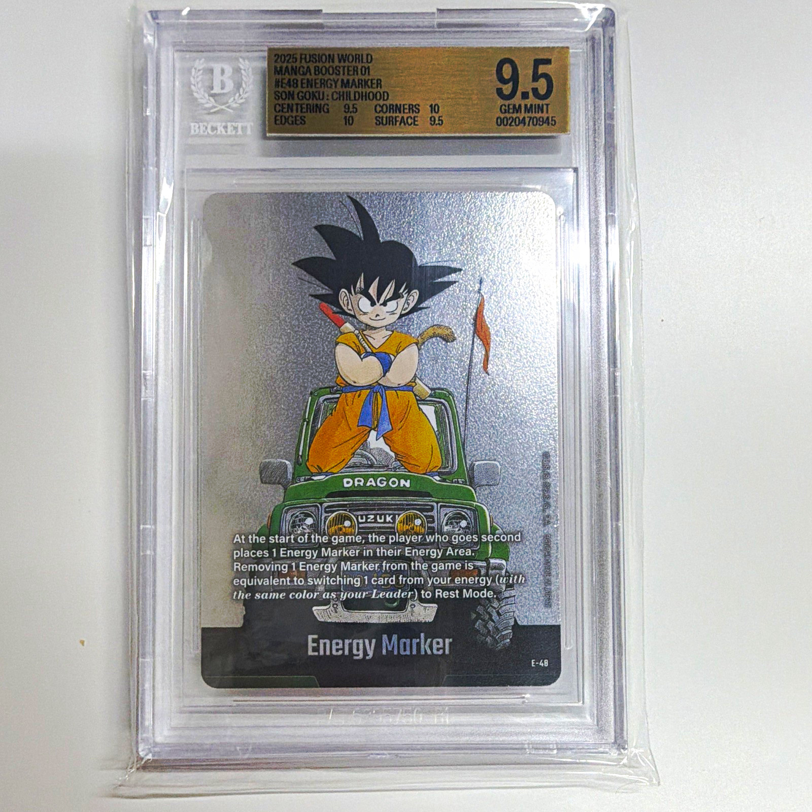 Bandai 2025 DBS Fusion World Son Goku: Childhood E-48 Foil BGS 9.5 BAS
