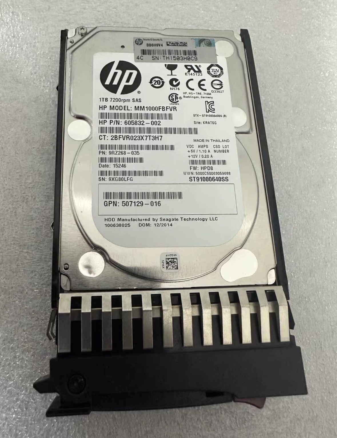 HPE 1TB 605835-B21 606020-001 6Gb SAS 7.2K 2.5