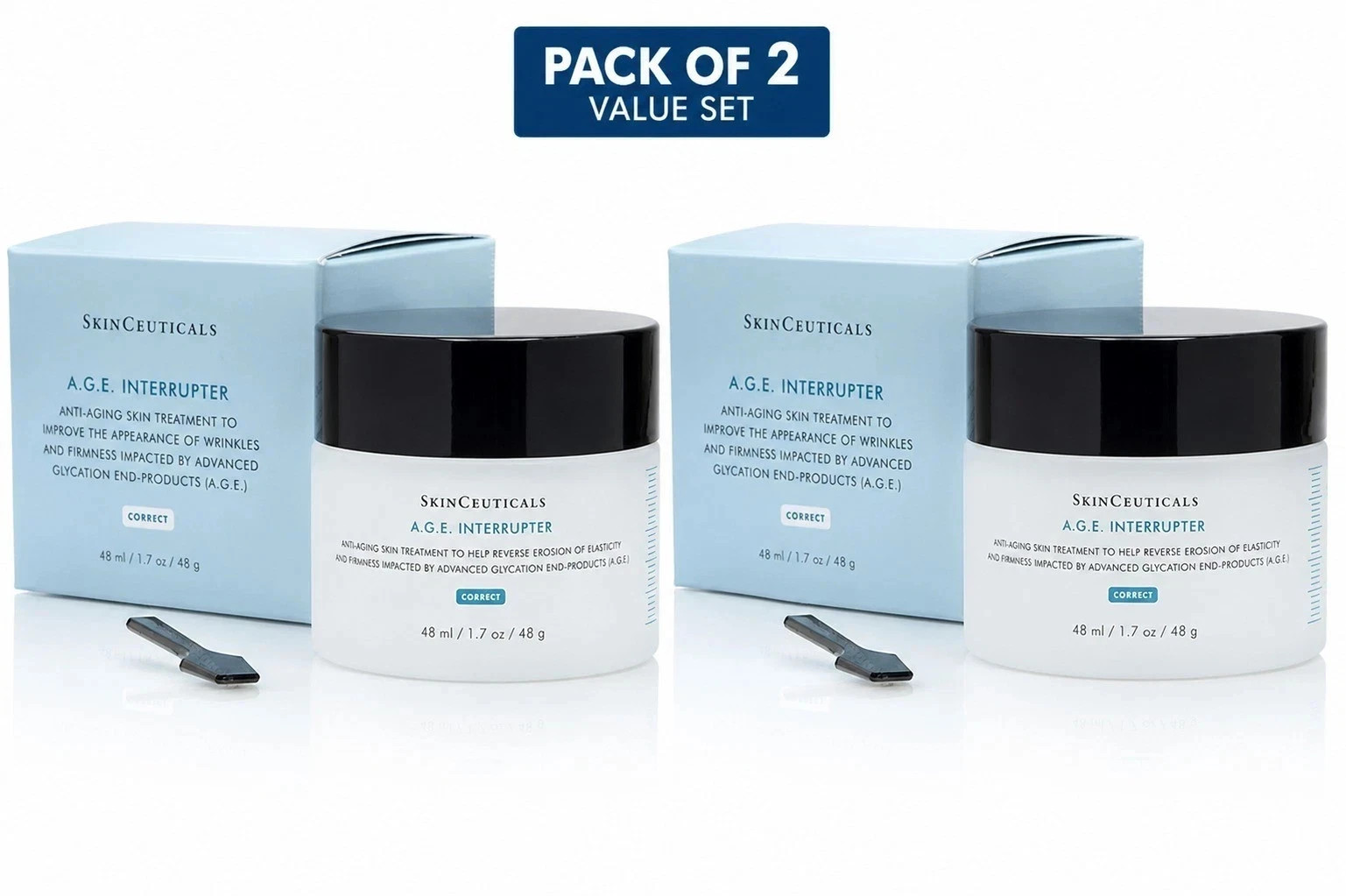 2-Pack Skinceuticals Age Interrupter Advanced Face Cream 48ml (1.7oz) | Sealed