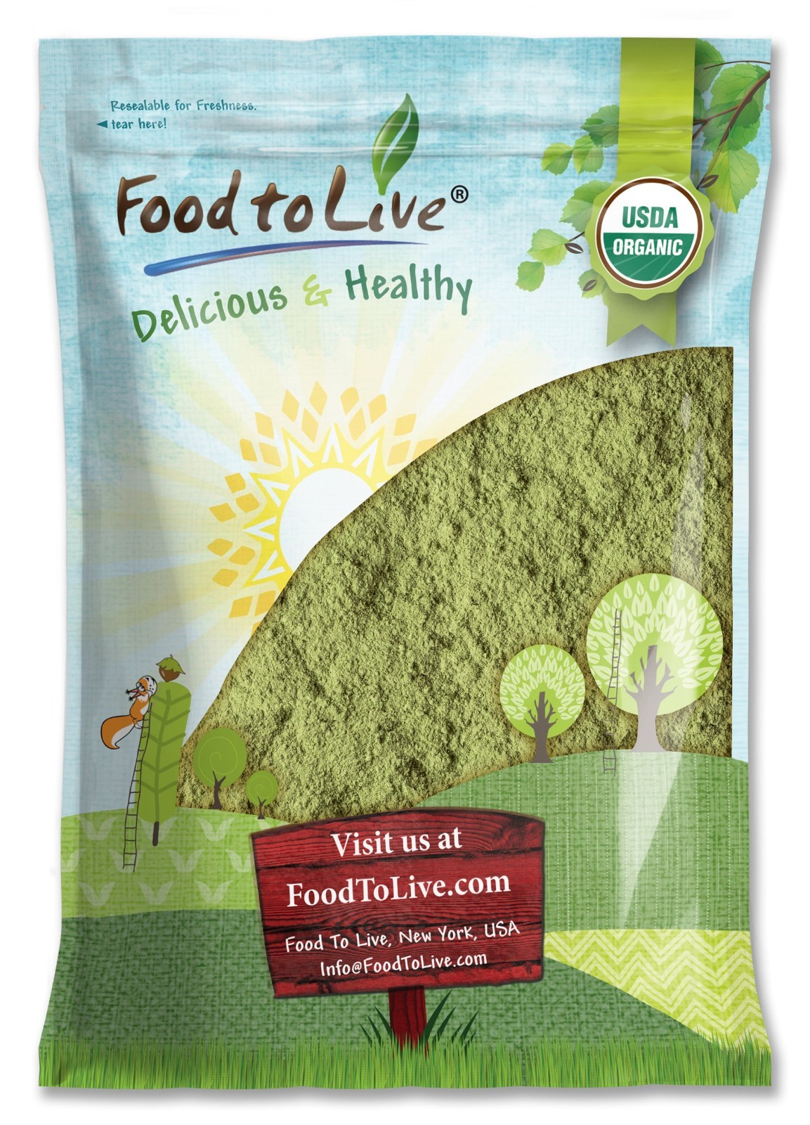 Organic Broccoli Powder - Non-GMO, Kosher, Raw, Vegan - by Food To Live