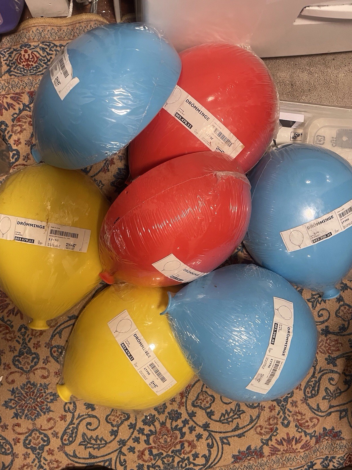 7 IKEA Dromminge Blue Red Yellow Balloons Wall Light Fixture Children Decor 7 IKEA Dromminge Blue Red Yellow Balloons Wall Light Fixture Children Decor