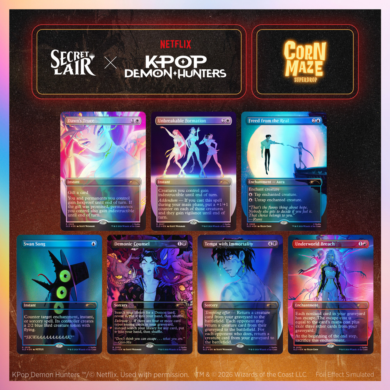 PRESALE Secret Lair x KPop Demon Hunters: How It\'s Done Foil Edition  (SOLD OUT)