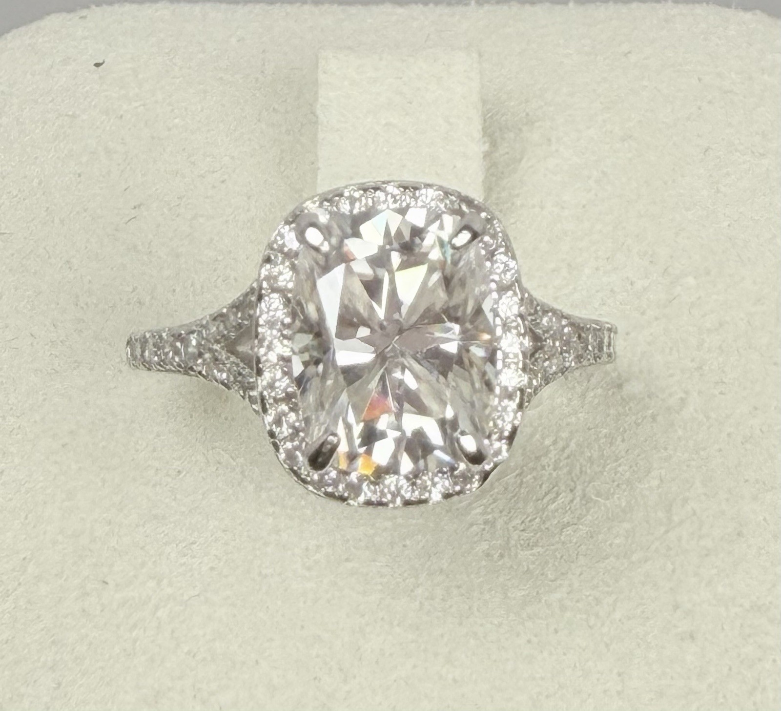 Genuine Moissanite Ring 3 CT Size 5 GRA Certified S925
