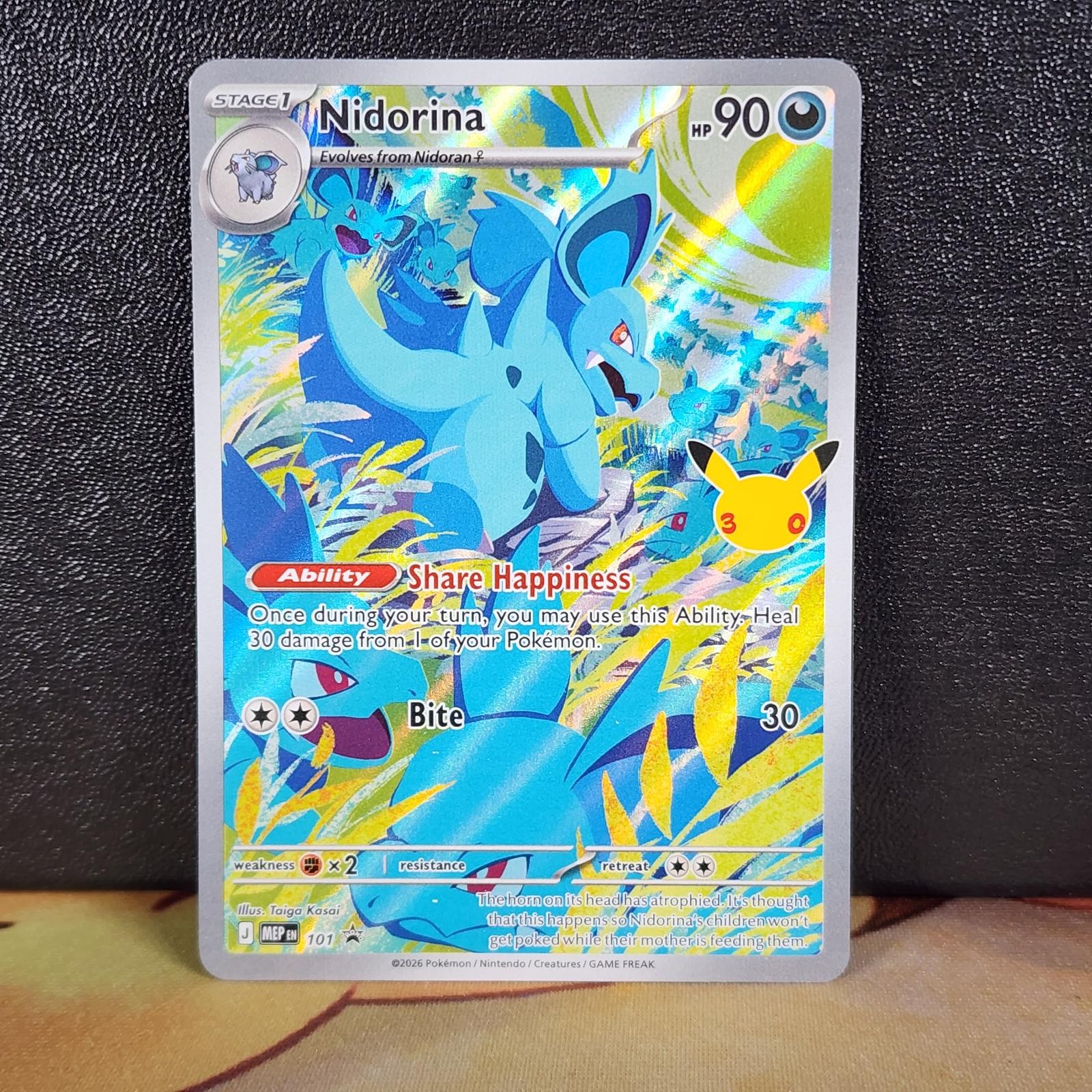 Nidorina (30th Celebration) 101 ME: Mega Evolution Promo Promo Pokemon TCG Nidorina (30th Celebration) 101 ME: Mega Evolution Promo Promo Pokemon TCG
