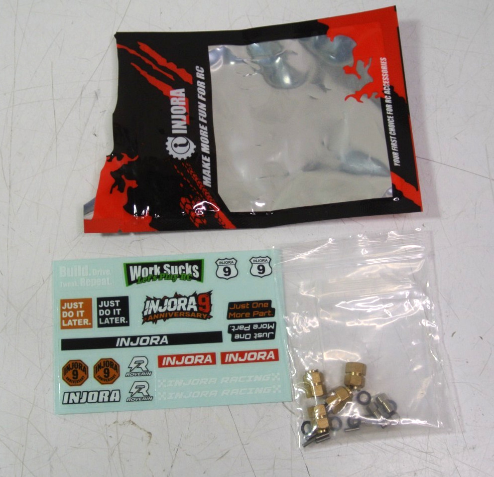 INJORA 4M-60-9 Thickness 9mm(+5mm) Brass Wheel Hex with Nuts for TRX4M