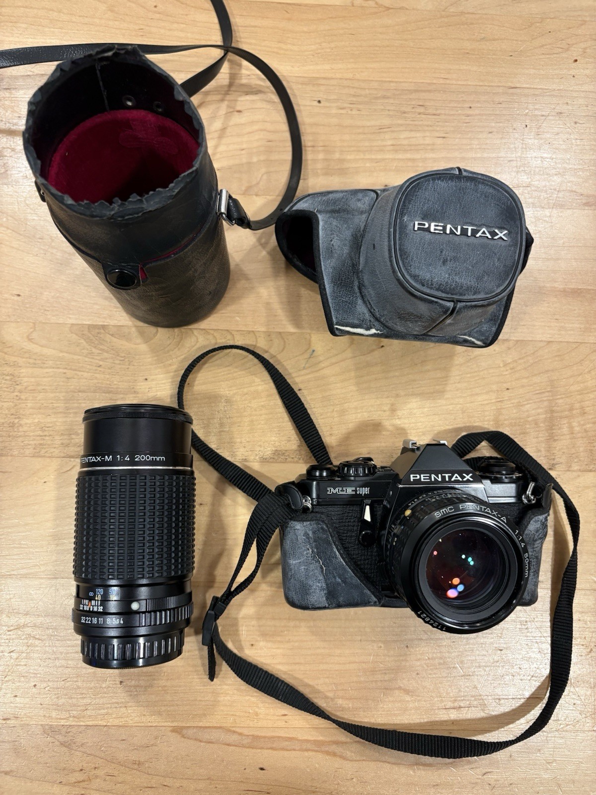 Pentax Me Super with SMC 50mm F1.4 Lens And A 200mm Lens