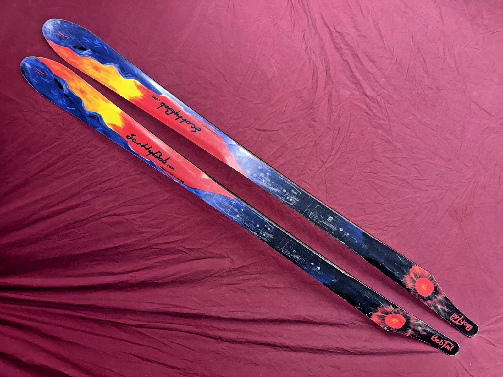 🔥⛷️❆ ScottyBob Scotty Bob Asymmetric TELEMARK SKIS 178cm BobTail Bob Tail