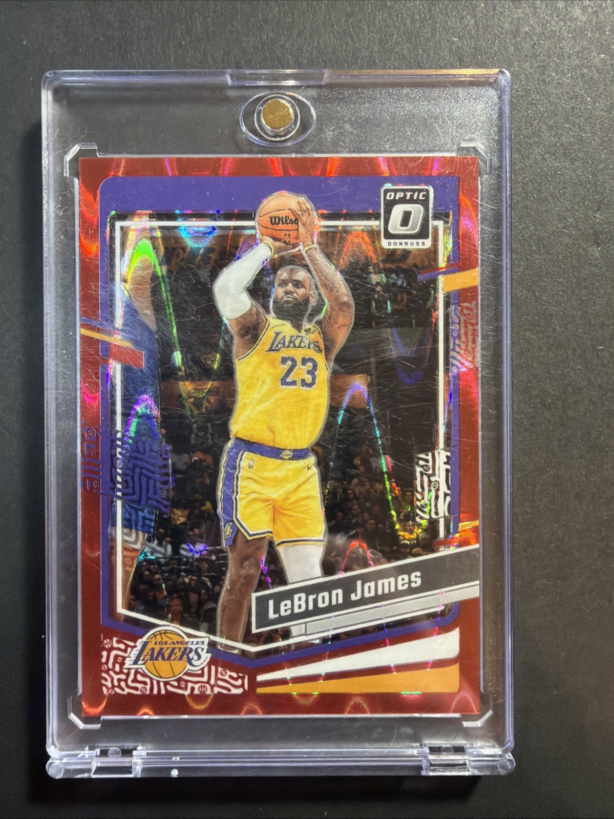 2023-24 Panini Donruss Optic - LeBron James #65 Red Seismic Prizm /130