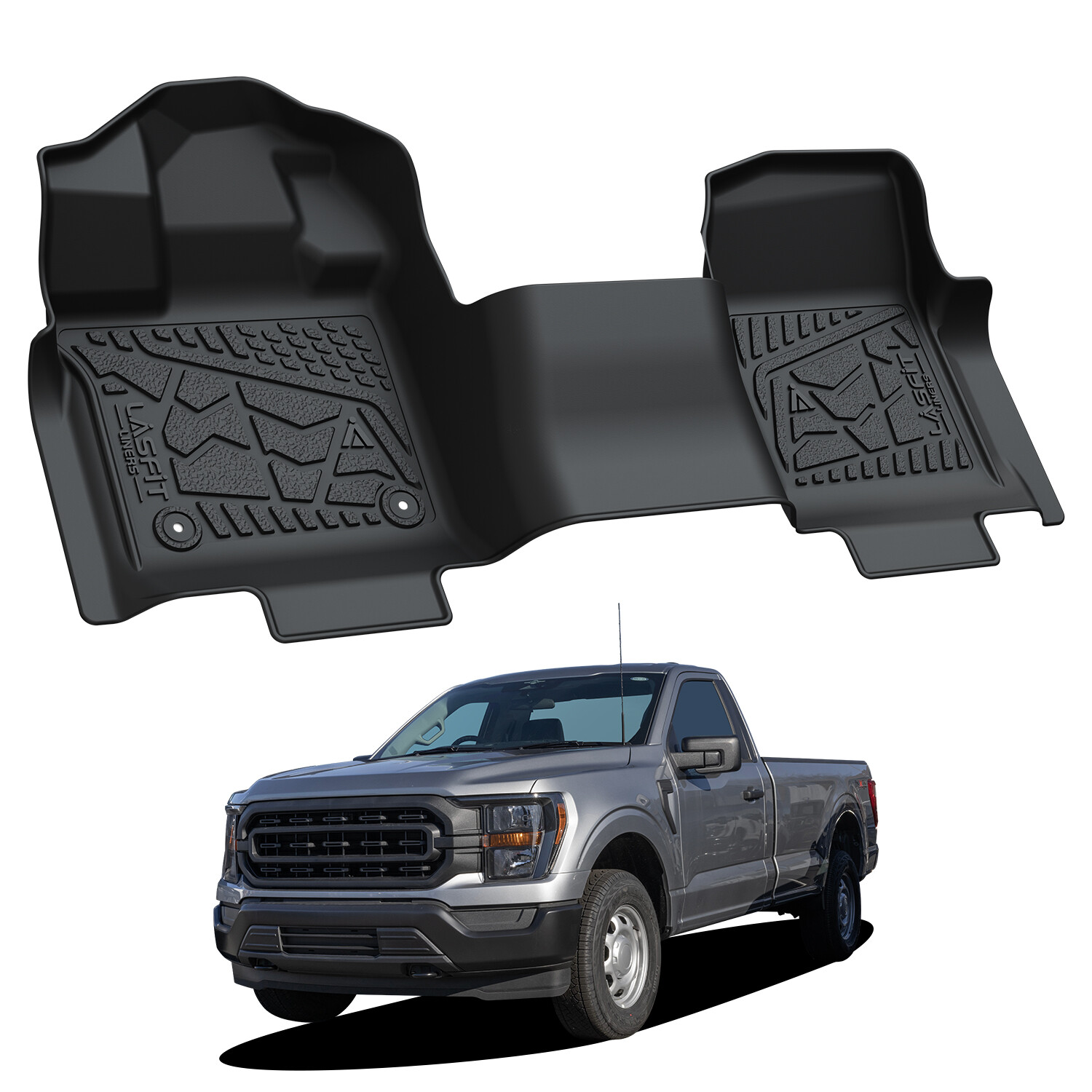 LASFIT Floor Mats for Ford F-150 2015-2026 Custom Waterproof 1st Row Floor Liner