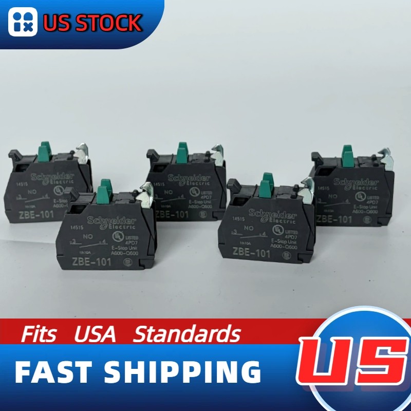 5PCS New Schneider ZBE101 Auxiliary Contact Block Control Circuit Part US Stock