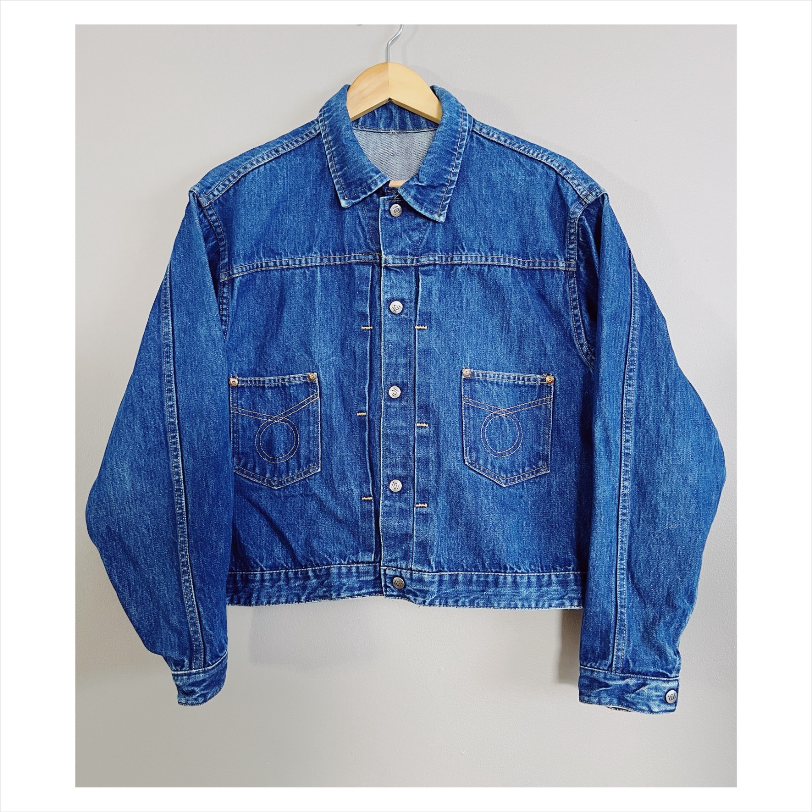 VTG 50s Montgomery Ward Powerhouse 101 Sz L 44 Indigo Selvedge Denim Jacket VTG 50s Montgomery Ward Powerhouse 101 Sz L 44 Indigo Selvedge Denim Jacket