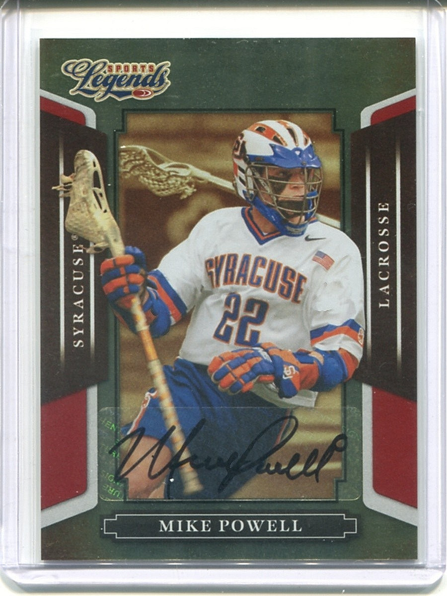 MIKE POWELL 2008 DONRUSS SPORTS LEGENDS MIRROR RED SIGNATURES #28 AUTO 188/502