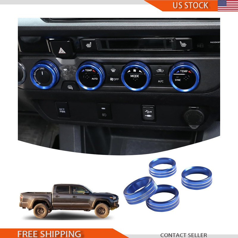 Car Central Control Air Conditioning Knob Ring Tacoma 2015-2022Color: blue