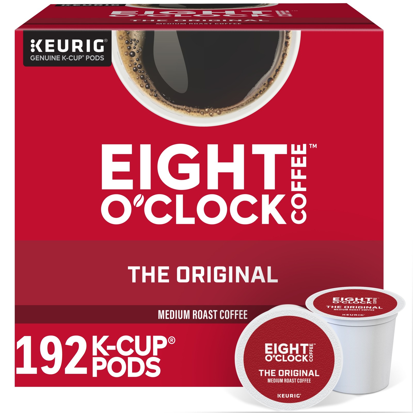 Eight O Clock, The Original,  K-Cup Pods, Medium Roast Coffee, 192 Count