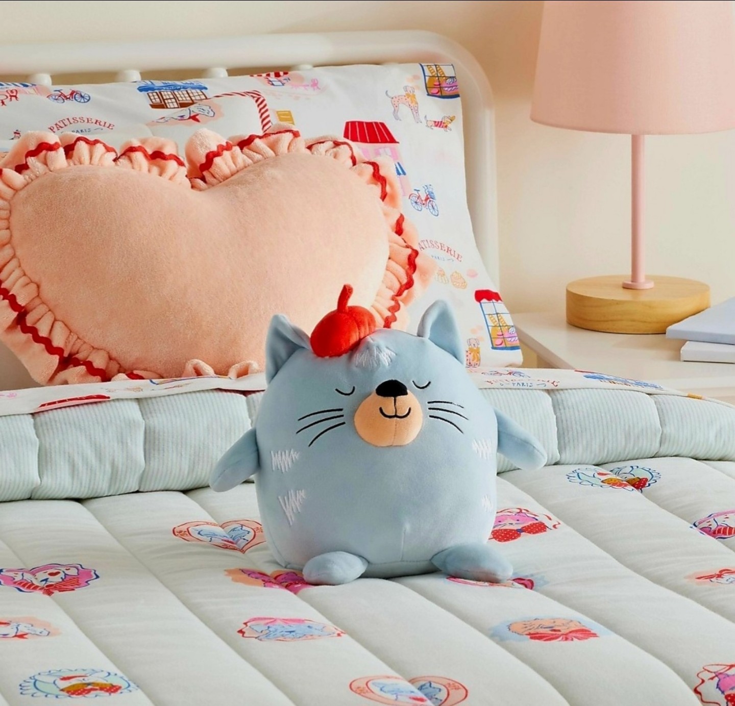 Pillowfort Target 2026 Kid\'s Weighted sensory Plush Throw Pillow Blue Cat 1.4 lb
