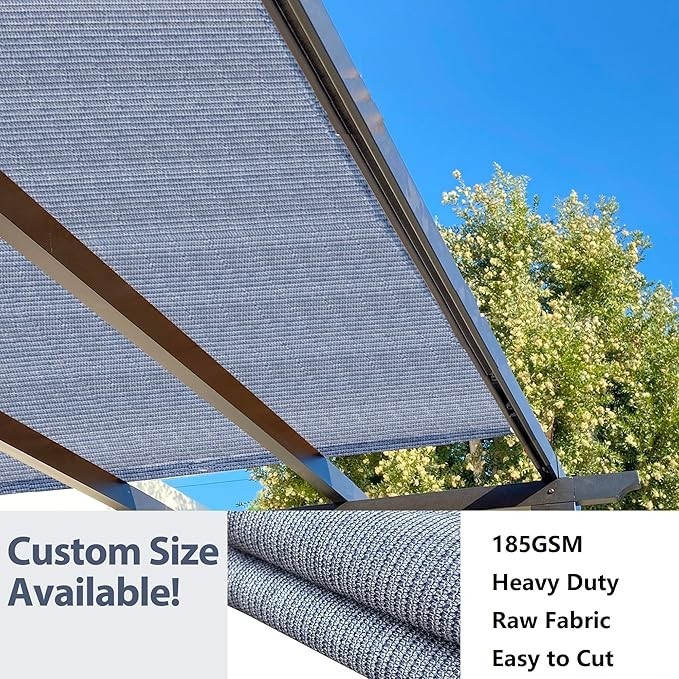 Shade Cloth 200GSM 90% UV Block Raw-Cut HDPE Mesh Shade Roll Canopy Shade Cover