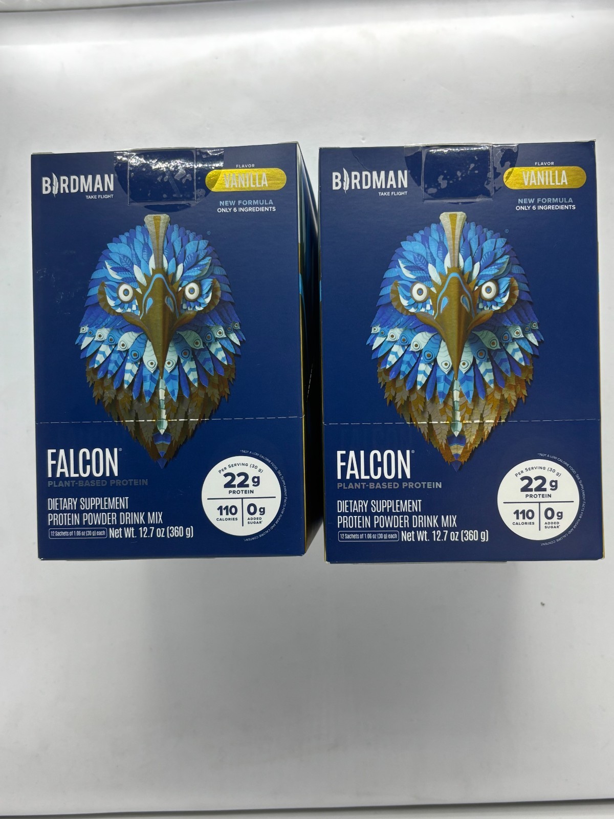 BIRDMAN FALCON PLANT BASED PROTEIN VANILLA FLAVOR 24 x 1.06z EXP 2/28 