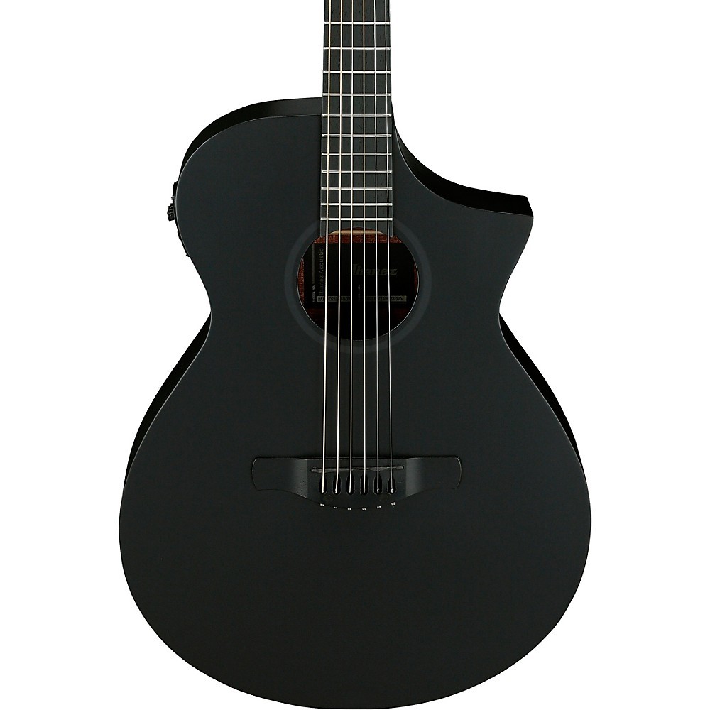 Ibanez AEWC621 Auditorium AcousticElectric Guitar Blackout Flat