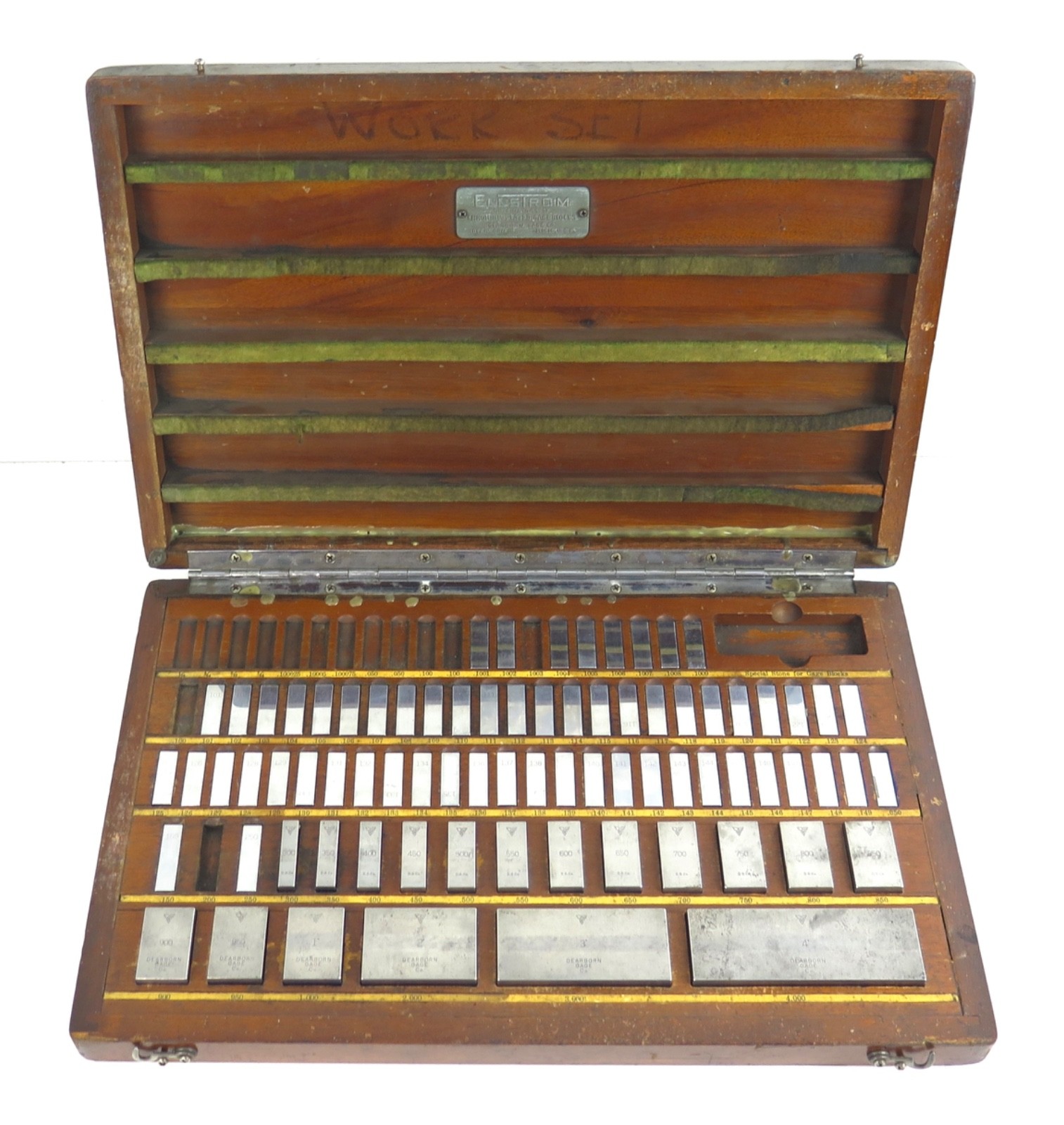 Vintage Dearborn Ellstrom Steel Rectangular Gage Block Set Vintage Dearborn Ellstrom Steel Rectangular Gage Block Set